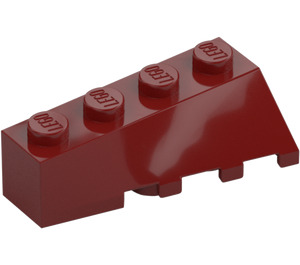 LEGO Tmavě červená Klín 2 x 4 Sloped Levý (43721)