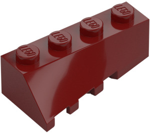 LEGO Rouge Foncé Pièce de monnaie 2 x 4 Sloped Droite (43720)