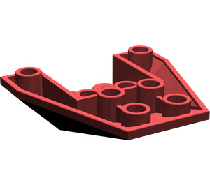 LEGO Donkerrood Wig 4 x 4 Drievoudig Omgekeerd zonder versterkte noppen (4855)