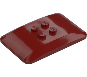 LEGO Dark Red Wedge 4 x 6 Roof Curved (98281)