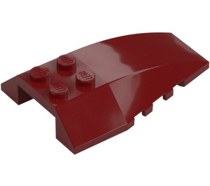 LEGO Dark Red Wedge 6 x 4 Triple Curved (43712)