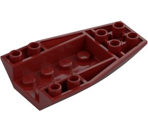 LEGO Donkerrood Wig 6 x 4 Drievoudig Gebogen Omgekeerd (43713)