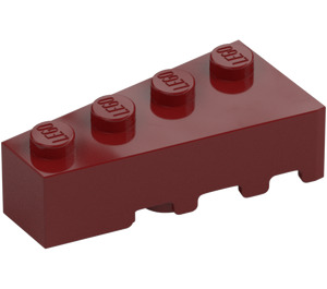 LEGO Mørkerød Kile Klods 2 x 4 Venstre (41768)