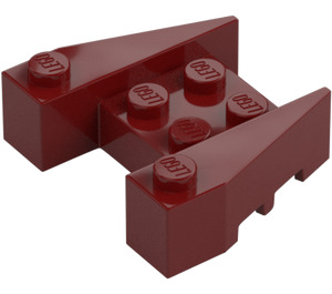 LEGO Donkerrood Wig Steen 3 x 4 met noppen (50373)