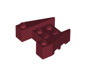 LEGO Rouge foncé Coin Brique 3 x 4 avec des encoches pour tenons (50373)