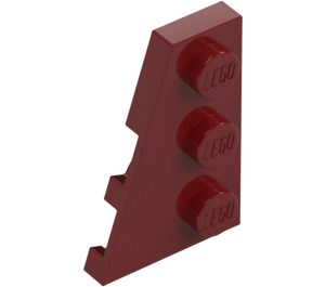 LEGO Rouge Foncé Pièce de monnaie assiette 2 x 3 Aile La gauche (43723)