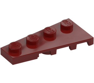 LEGO Ciemno czerwony Klin Talerz 2 x 4 Skrzydło Lewy (41770)