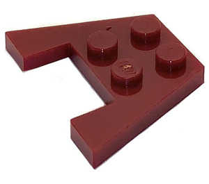 LEGO Rojo oscuro Cuña Placa 3 x 4 sin muescas de espiga (4859)