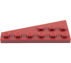 LEGO Donkerrood Wig Plaat 3 x 6 Vleugel Rechtsaf (54383)