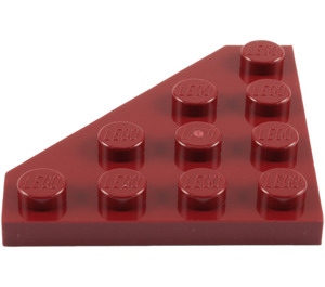 LEGO Rouge foncé Coin assiette 4 x 4 Coin (30503)