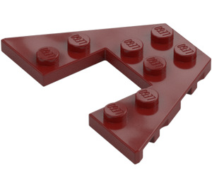 LEGO Dark Red Wedge Plate 4 x 6 with 2 x 2 Cutout (29172 / 47407)