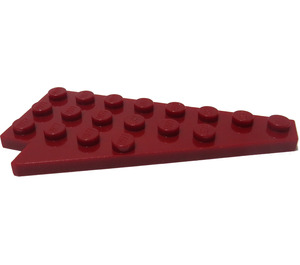 LEGO Dark Red Wedge Plate 4 x 8 Wing Right with Underside Stud Notch (3934 / 45175)