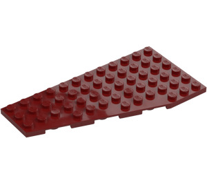 LEGO Donkerrood Wig Plaat 6 x 12 Vleugel Links (3632 / 30355)