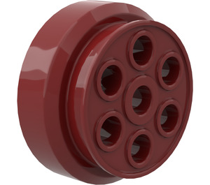 LEGO Donkerrood Wiel Rand Ø30 x 12,7 Getrapt (2695)
