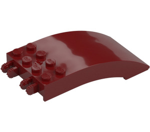 LEGO Dark Red Windscreen 4 x 8 x 2 Curved Hinge (46413 / 50339)