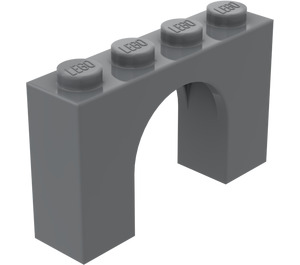 LEGO Dunkles Steingrau Bogen 1 x 4 x 2 (6182)