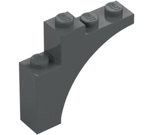 LEGO Dark Stone Gray Arch 1 x 4 x 3 (80543)