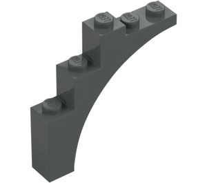 LEGO Grigio pietra scuro Arco 1 x 5 x 4 Arco normale, parte inferiore non rinforzata (2339 / 14395)