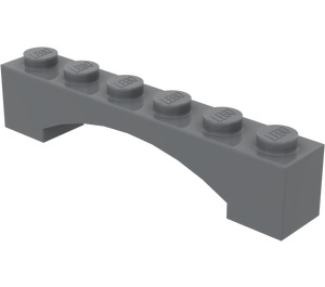 LEGO Dunkles Steingrau Bogen 1 x 6 Erhöhter Bogen (92950)