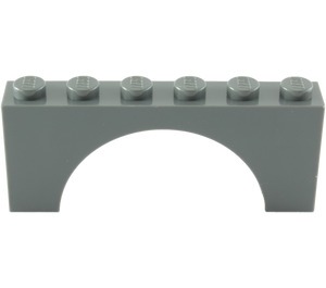 LEGO Dark Stone Gray Arch 1 x 6 x 2 Thick Top and Reinforced Underside (3307)