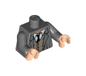 LEGO Mørk stengrå Argus Filch Torso (973 / 76382)