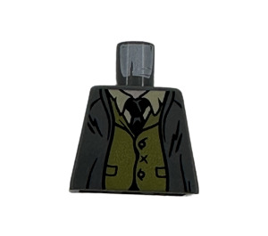 LEGO Gris piedra oscuro Argus Filch Torso sin brazos (973)