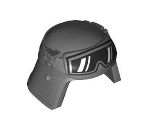 LEGO Dark Stone Gray Imperial Pilot Helmet with Black Goggles (91847)