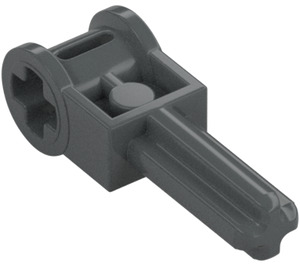 LEGO Donker steengrijs As 1.5 met Haakse As Connector (6553)