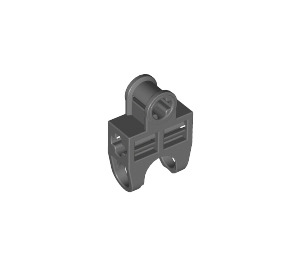 LEGO Dark Stone Gray Ball Connector with Perpendicular Axleholes and Vents and Side Slots (32174)
