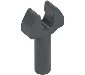 LEGO Grigio pietra scuro Barra 1 con Clip (senza spazio nella clip) (3484 / 48729)