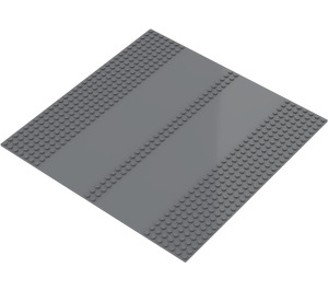 LEGO Dunkles Steingrau Grundplatte 32 x 32 mit Dual Lane Road (30225 / 51595)