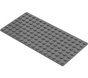 LEGO Dark Stone Gray Baseplate 8 x 16 (3865)