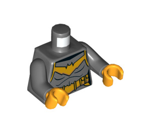 LEGO Mörk Stengrå Batgirl med grå Rebirth Kostym Minifigur Kropp (973 / 76382)