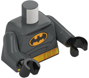 LEGO Tmavě kamenná šedá Batman Minifigurka Trup (973 / 76382)