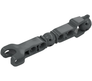 LEGO Dark Stone Gray Beam with 9mm Ball and Cup (90613)