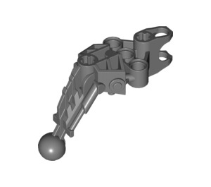 LEGO Dark Stone Gray Bionicle Toa Arm / Leg with Joint, Ball Cup, and Ridges (60900)