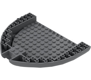LEGO Gris pierre foncé Boat Bow Hull 16 x 14 x 2 (64651)