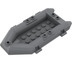 LEGO Dark Stone Gray Boat Inflatable 12 x 6 x 1.33 (75977)