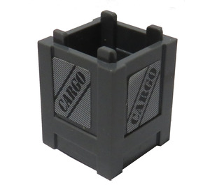 LEGO Dark Stone Gray Box 2 x 2 x 2 Crate with Cargo (All Sides) Sticker (61780)