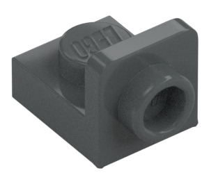 LEGO Grigio pietra scuro Staffa 1 x 1 con 1 x 1 Piastra Su (36840)