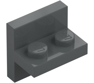 LEGO Gris piedra oscuro Soporte 1 x 2 con Vertical Plana 2 x 2 (41682)