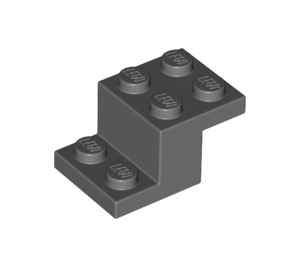 LEGO Dark Stone Gray Bracket 2 x 3 with Plate and Step with Bottom Stud Holder (73562)