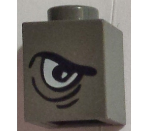 LEGO Dark Stone Gray Brick 1 x 1 with Right Arched Eye (3005)