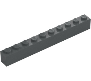 LEGO Gris Pierre Foncé Brique 1 x 10 (6111)