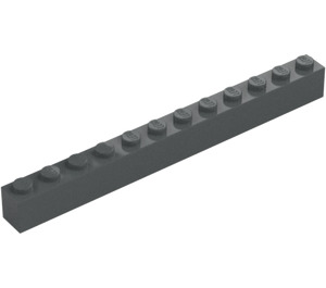 LEGO Grigio pietra scuro Mattoncino 1 x 12 (6112)