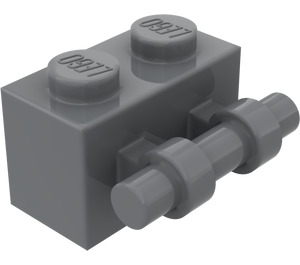 LEGO Gris pierre foncé Brique 1 x 2 avec Manipuler (30236)