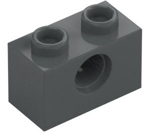 LEGO Donker steengrijs Steen 1 x 2 met Gat (3700)