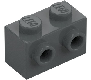 LEGO Dark Stone Gray Brick 1 x 2 with Studs on One Side (11211)