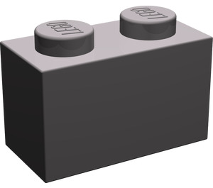 LEGO Dark Stone Gray Brick 1 x 2 without Bottom Tube (3065 / 35743)