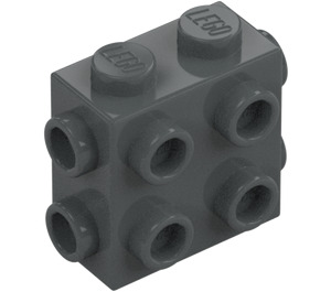 LEGO Mørk stengrå Klods 1 x 2 x 1.6 med Side og Ende knops (67329)